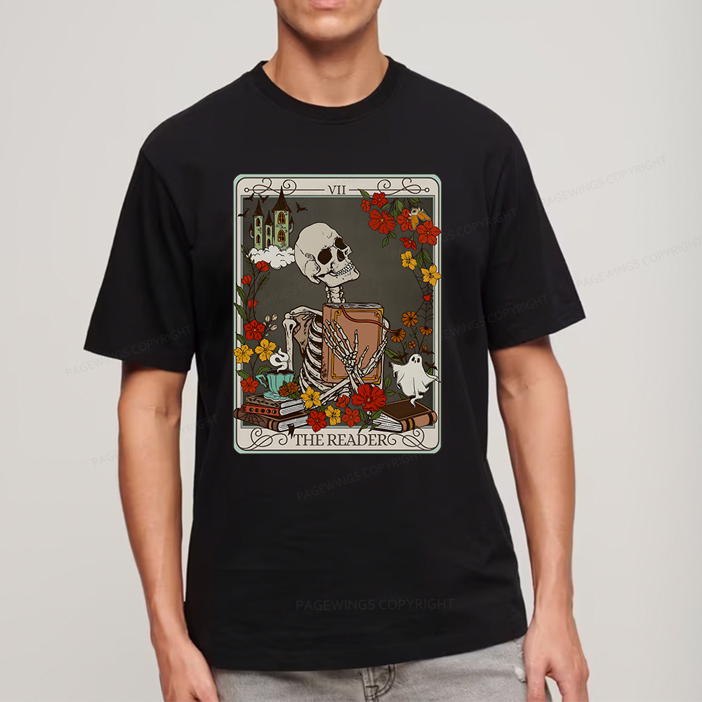 Pagewings The Reader Tarot Card TShirt, Bookish Shirt Unisex Classic T-shirt