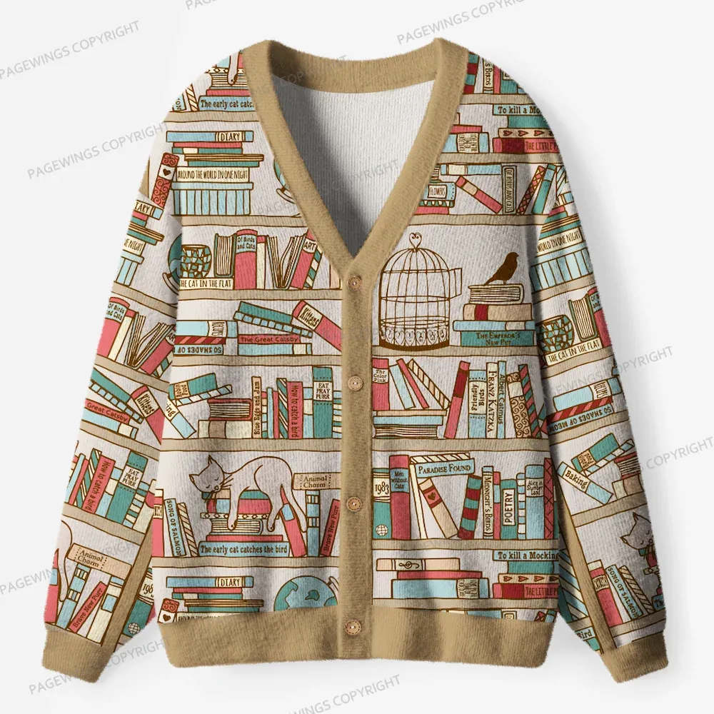 Pagewings Bookstore Unisex Ugly Cardigan Sweaters