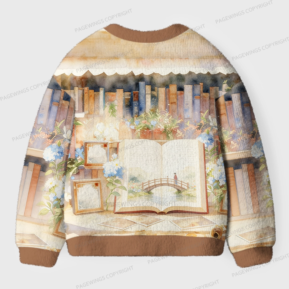 Pagewings Books Unisex Ugly Cardigan Sweaters