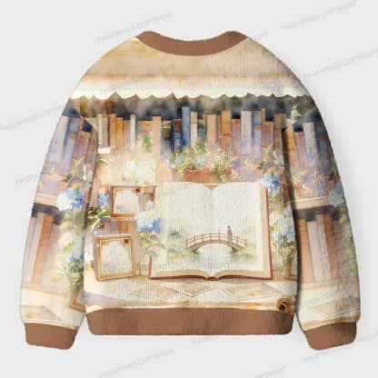 Pagewings Books Unisex Ugly Cardigan Sweaters