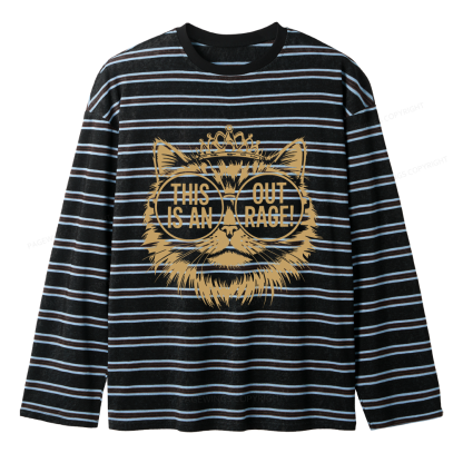 Pagewings This Is An Outrage Unisex Striped Long Sleeve T-Shirt