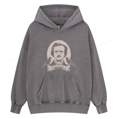 Pagewings Never More Unisex Washed Hoodie