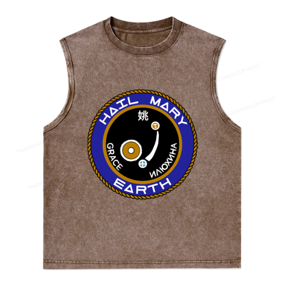 Pagewings Mission Patch Unisex Washed Tank Top