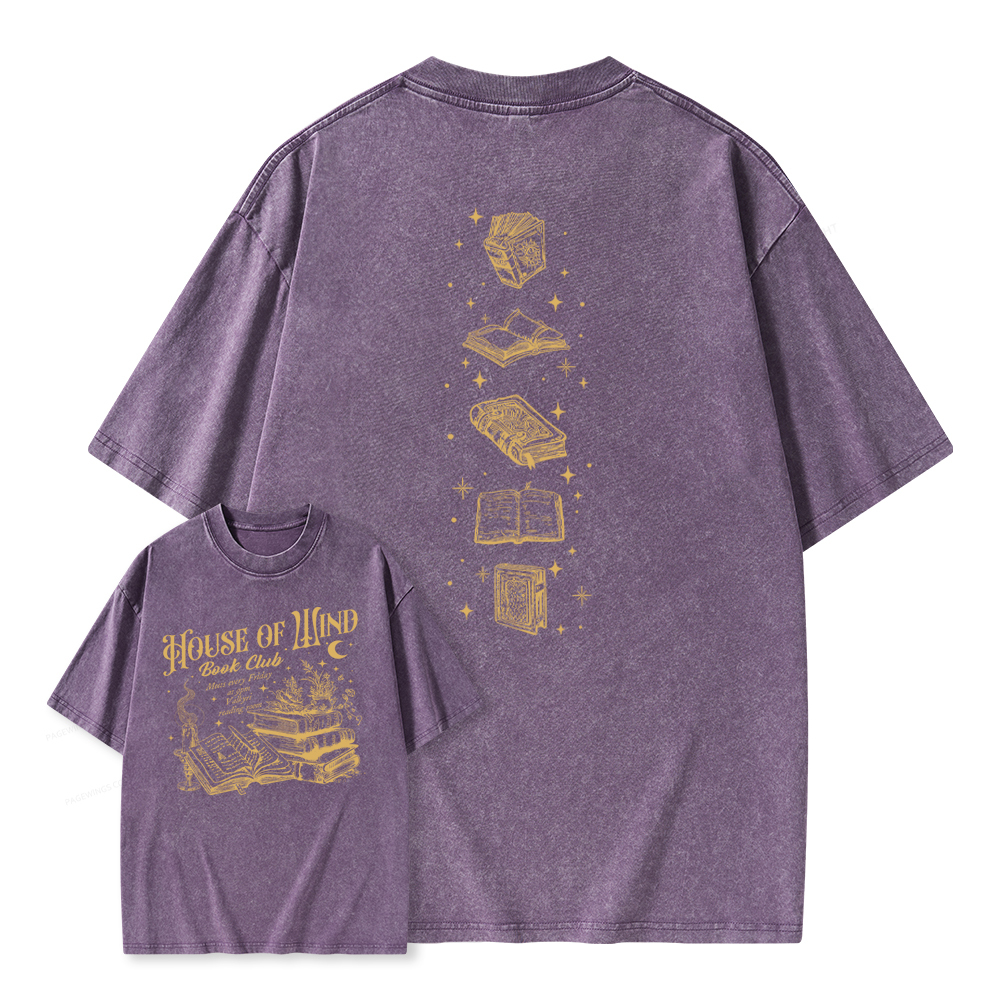 Pagewings Fantasy Books Lover Unisex Washed T-shirt