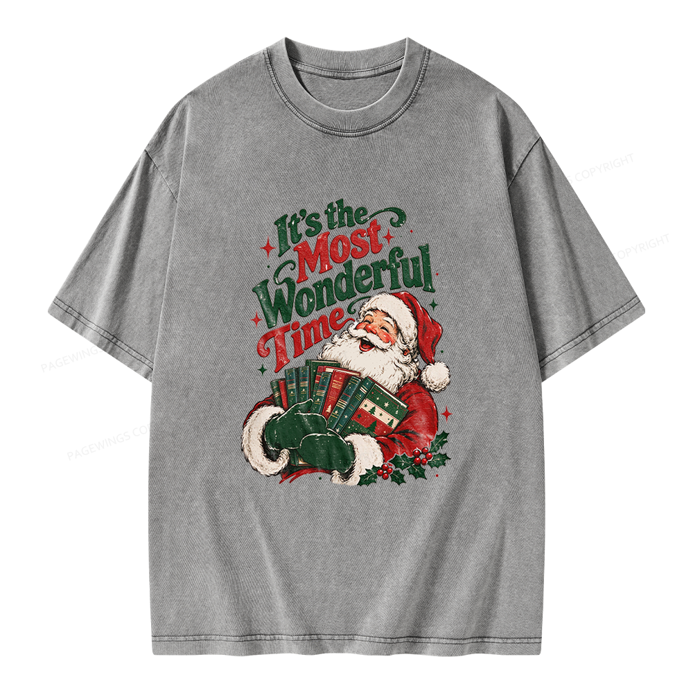 Pagewings Wonderful Time Unisex Washed T-shirt