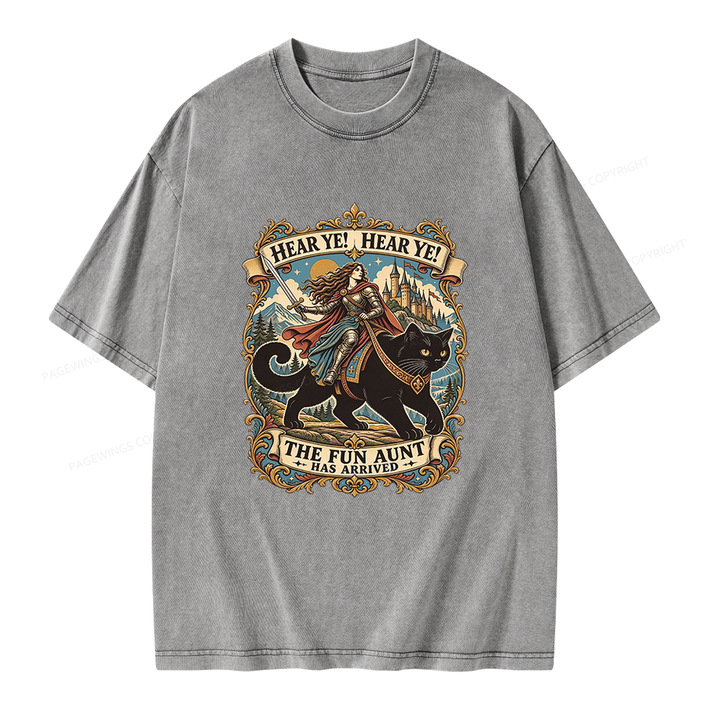 Pagewings Knight Riding Unisex Washed T-shirt