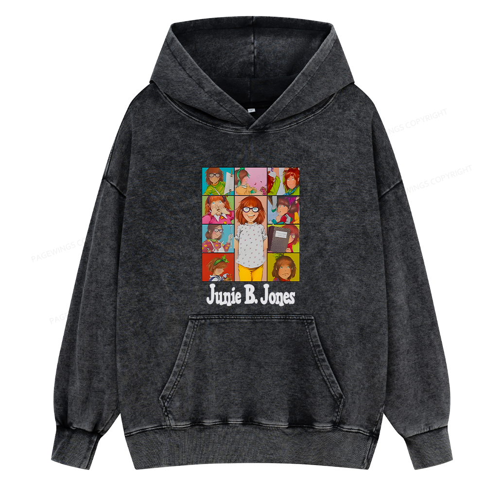 Pagewings Junie B Jones Unisex Washed Hoodie