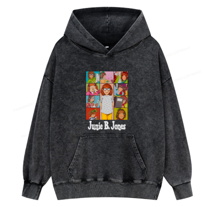 Pagewings Junie B Jones Unisex Washed Hoodie