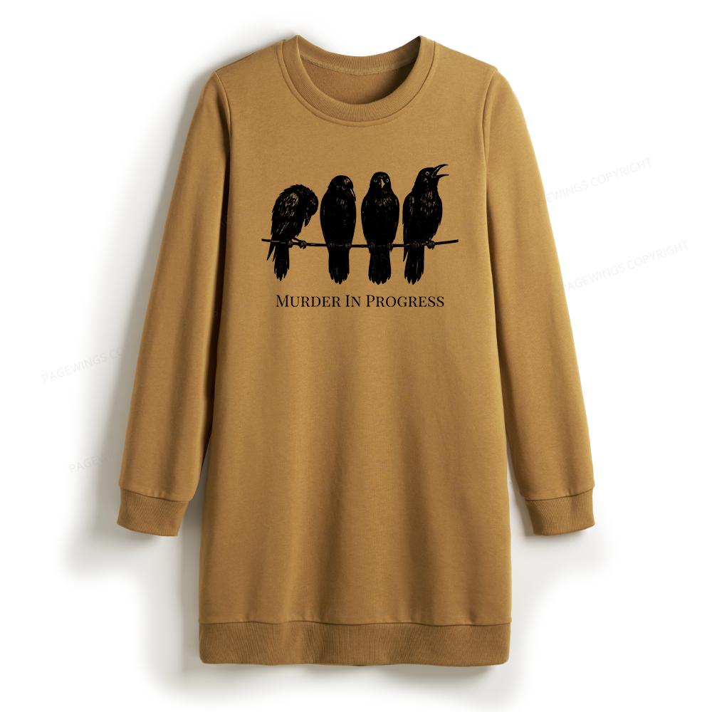 Pagewings Murder In Progress Sweatshirt Dress
