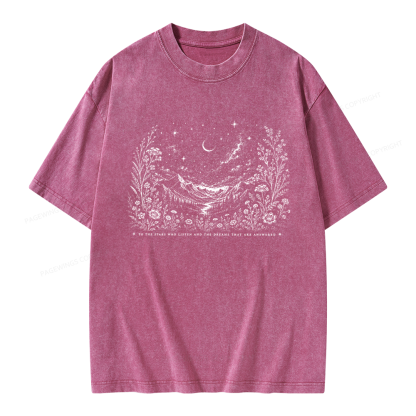 Pagewings Fantasy Reader Unisex Washed T-shirt