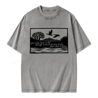 Pagewings Literary Poetry Unisex Washed T-shirt