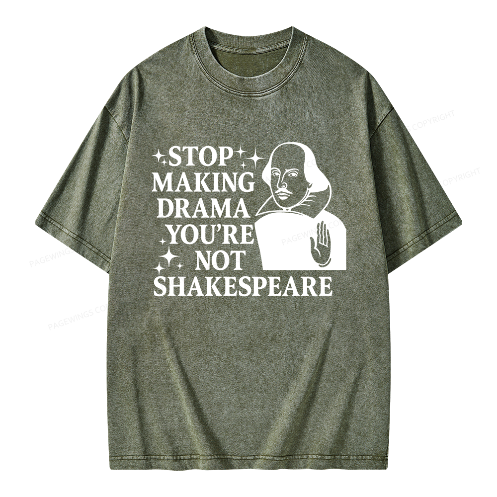 Pagewings Stop Making Drama Unisex Washed T-shirt