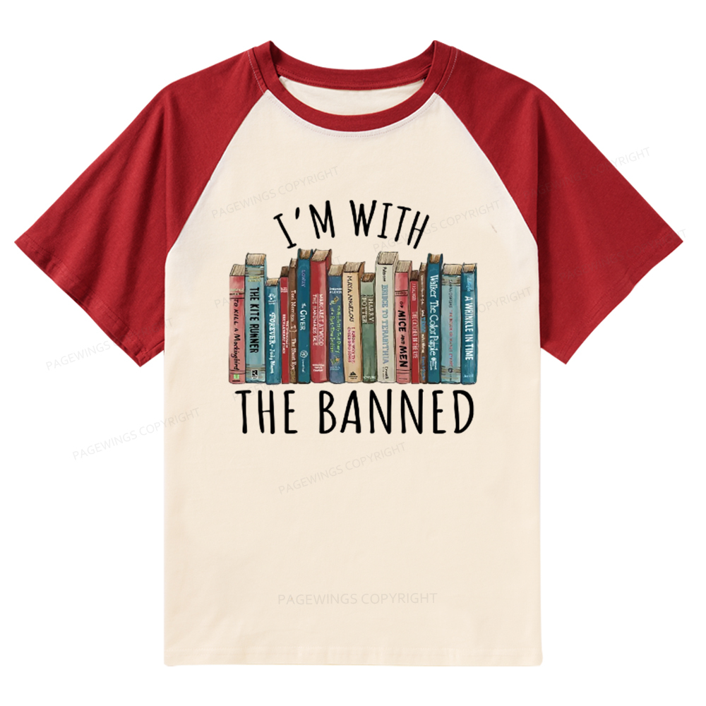 Pagewings I'm With The Banned Raglan T-shirt