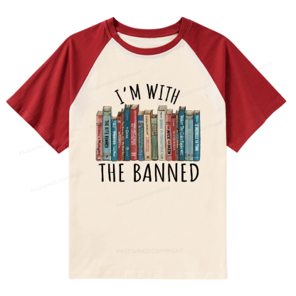 Pagewings I'm With The Banned Raglan T-shirt