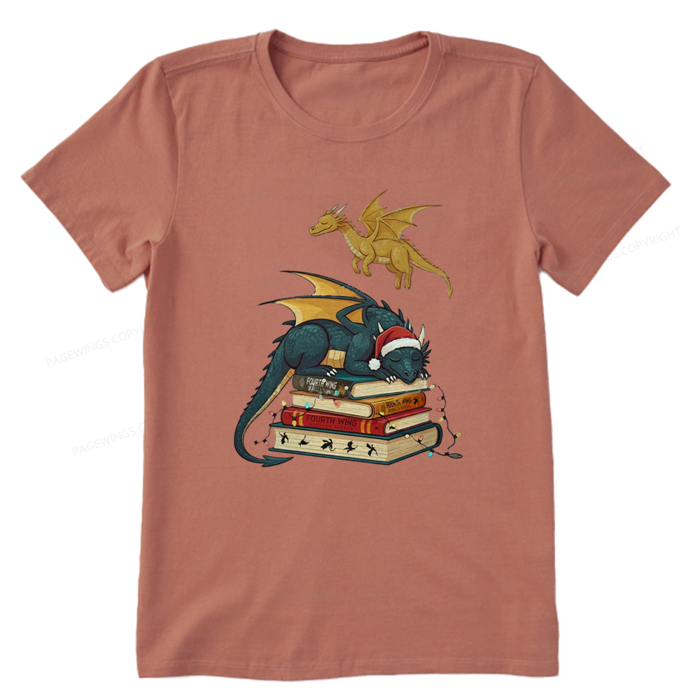 Pagewings Fourth Wing Dragons Christmas Unisex Classic T-shirt