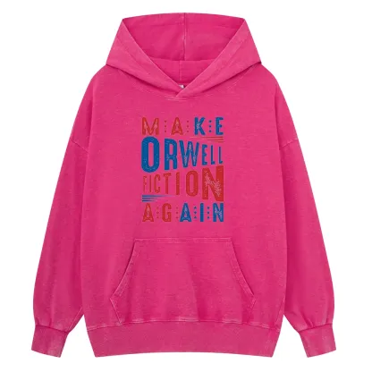 Pagewings 1984 Book Unisex Washed Hoodie