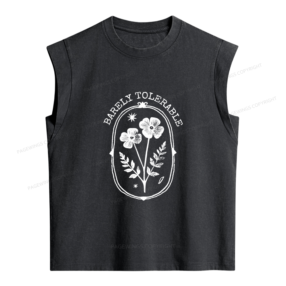 Pagewings Vintage Floral Women's Washed Tank Top