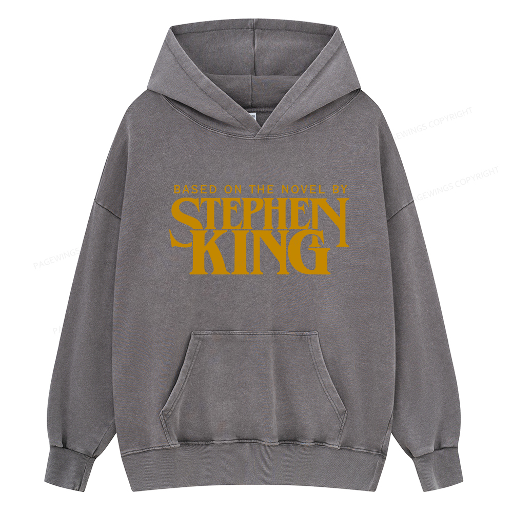 Pagewings Based On A Novel By Stephen King Unisex Washed Hoodie