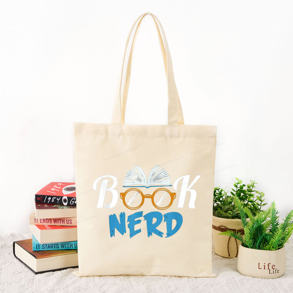 Pagewings Book Nerd Tote Bag