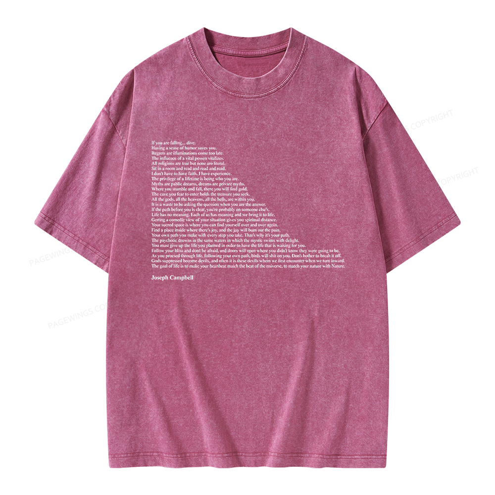 Pagewings Literature Quotes Unisex Washed T-shirt
