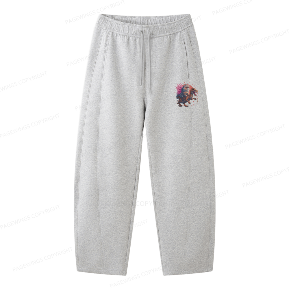 Pagewings Vintage Book Lover Princess Unisex Barrel Sweatpants