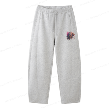Pagewings Vintage Book Lover Princess Unisex Barrel Sweatpants