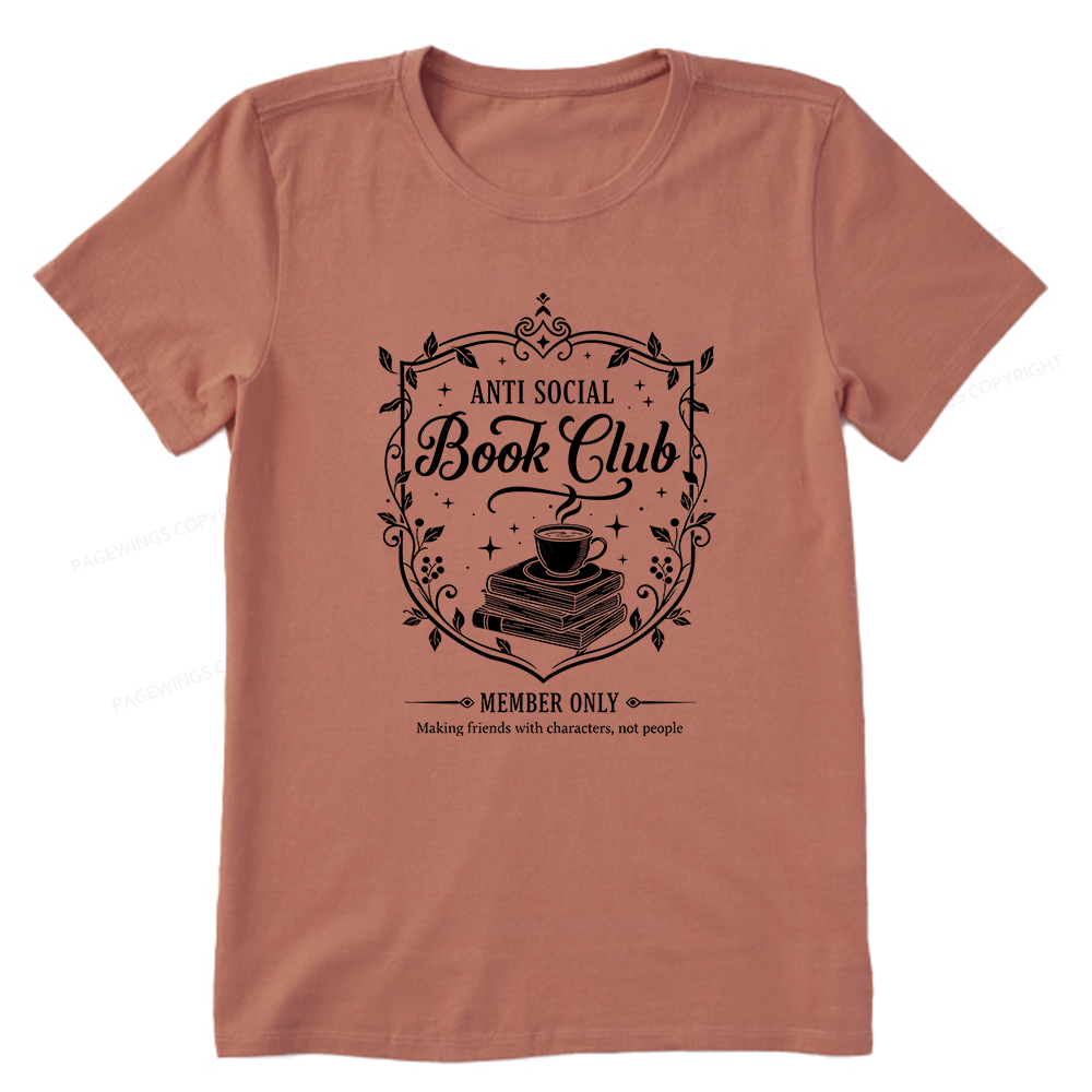Pagewings Anti Social Book Club Unisex Classic T-shirt