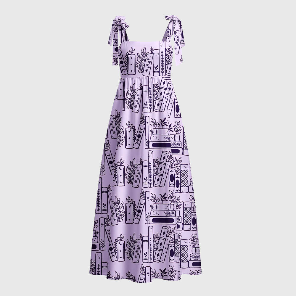 Pagewings Bookish  Tie Shoulder Maxi Dress