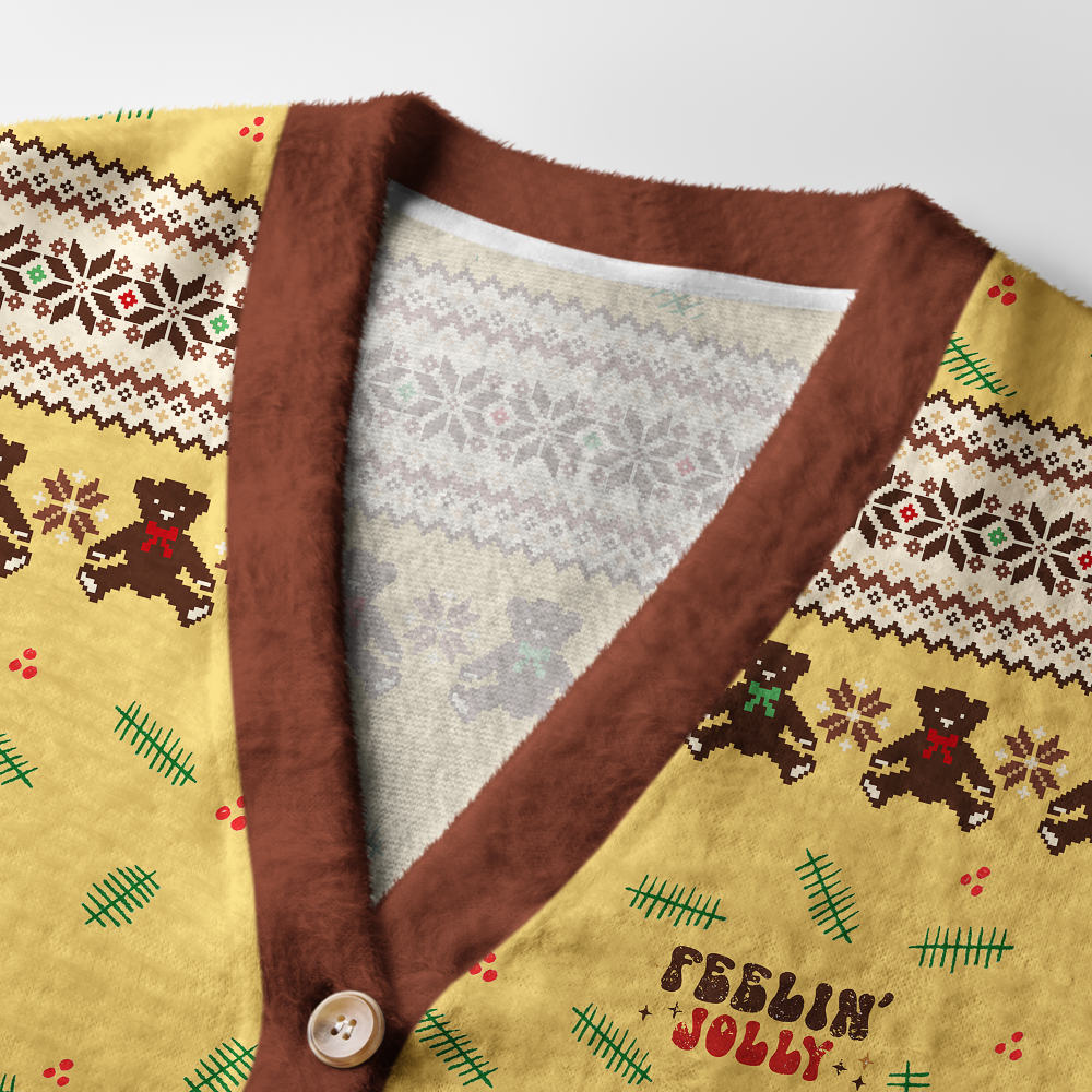 Pagewings Feelin' Jolly Light Knit Unisex Cardigan Sweaters