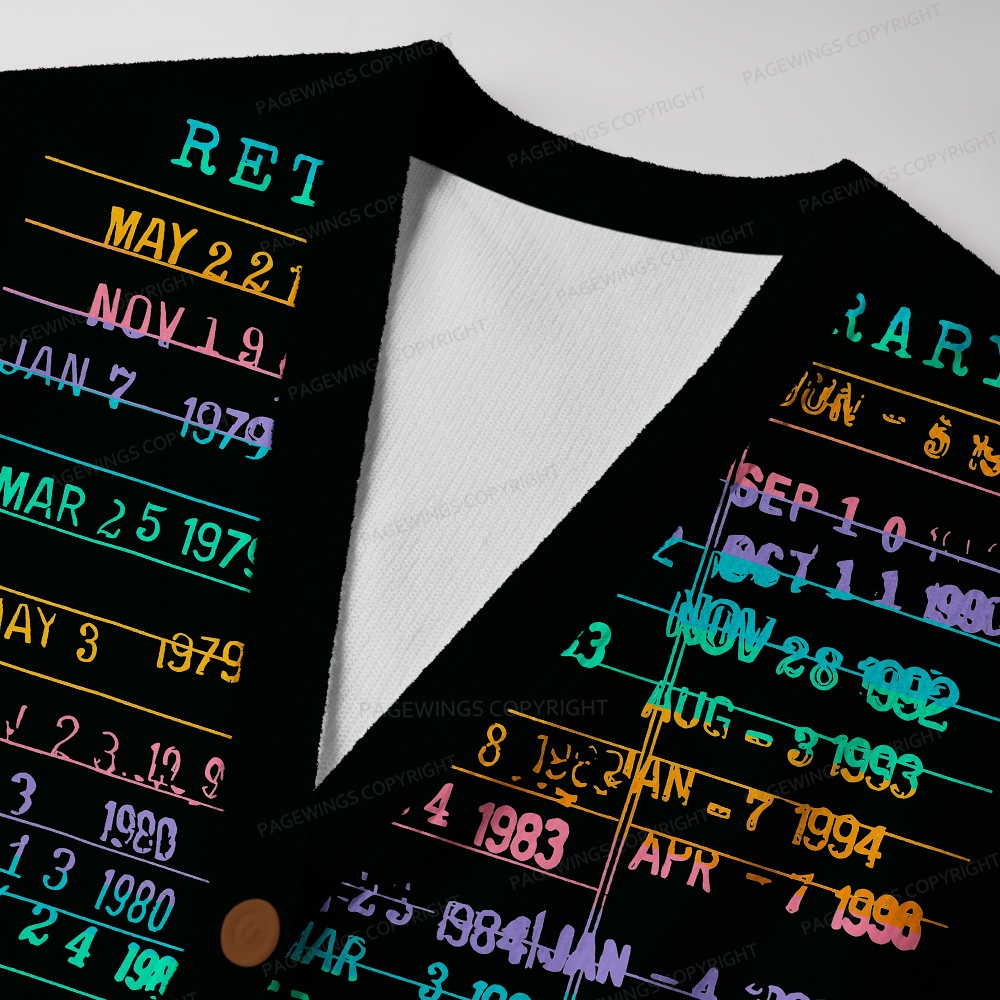 Pagewings Library Card Unisex Ugly Cardigan Sweaters