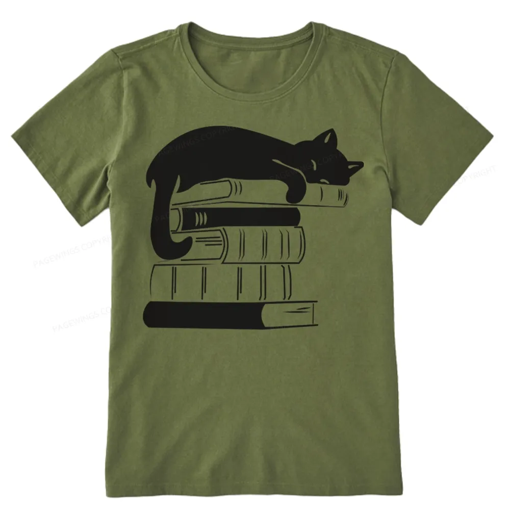 Pagewings Books And Cats Unisex Classic T-shirt