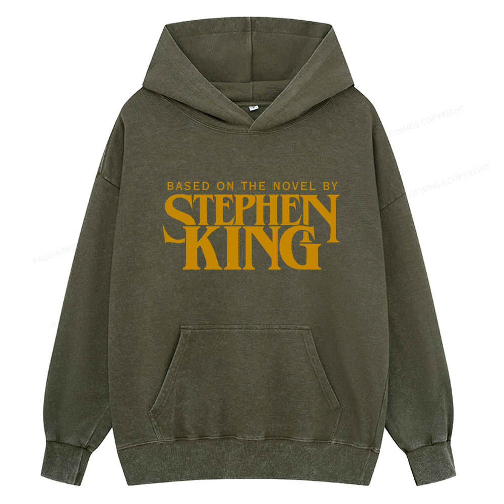 Pagewings Based On A Novel By Stephen King Unisex Washed Hoodie