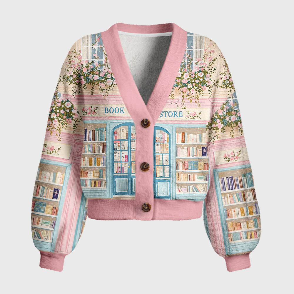 Pagewings Bookstore Women's Cardigan Sweater