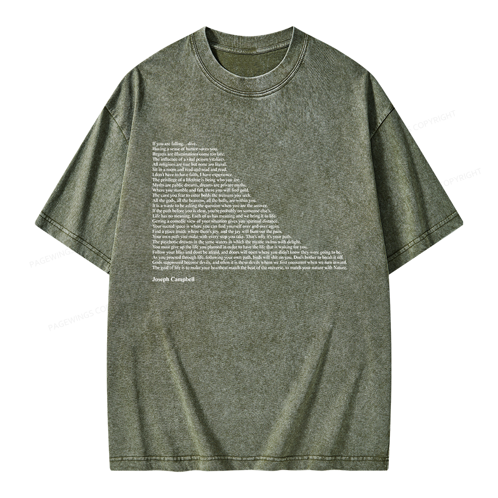 Pagewings Literature Quotes Unisex Washed T-shirt