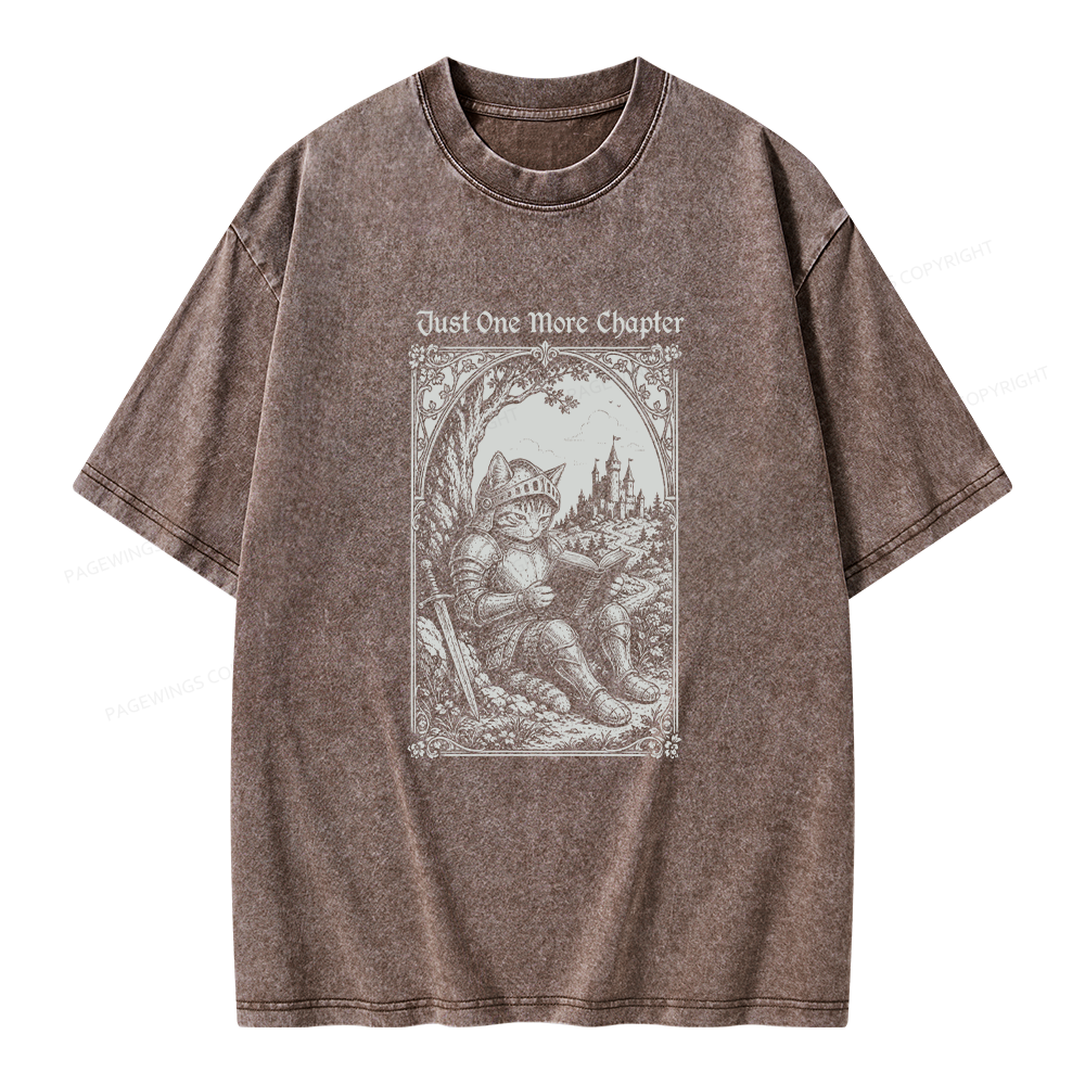Pagewings Just One More Chapter Unisex Washed T-shirt