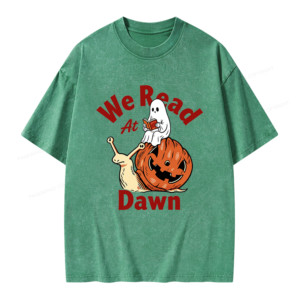 Pagewings We Read at Dawn Unisex Washed T-shirt