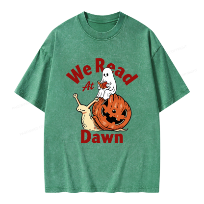 Pagewings We Read at Dawn Unisex Washed T-shirt
