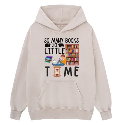 Pagewings So Many Books So Little Time Unisex Washed Hoodie