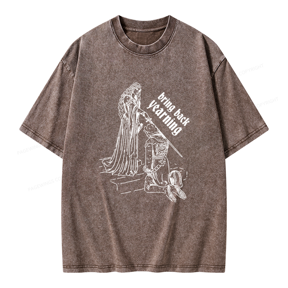Pagewings Romance Knightcore Unisex Washed T-shirt