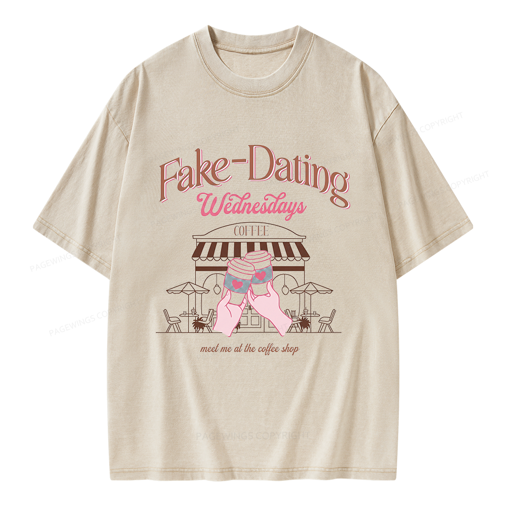 Pagewings Romance Readers Unisex Washed T-shirt