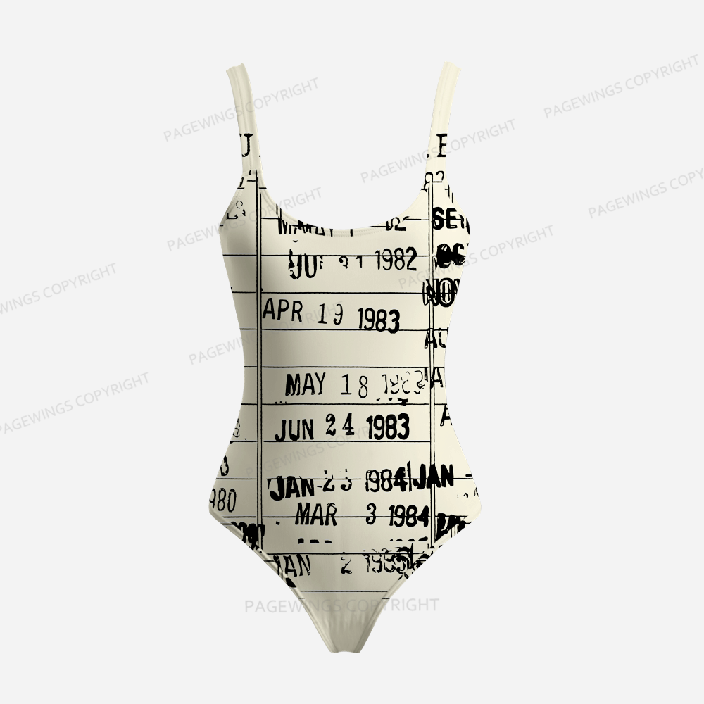 Pagewings Library Card One-Piece Swimsuit 