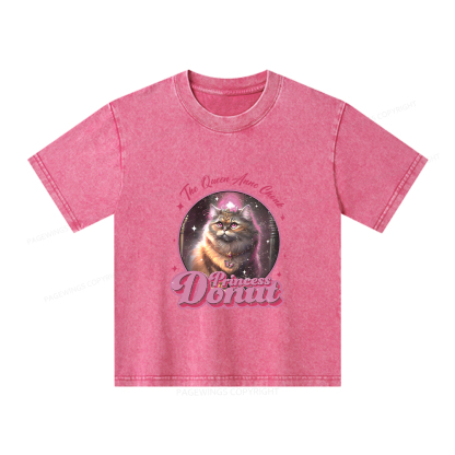 Pagewings Princess Donut Unisex Kids Washed T-shirt