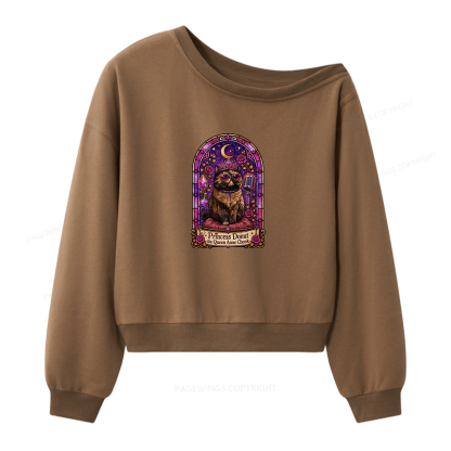 Pagewings Sci Fi Bookish Women Off Shoulder Sweatshirt