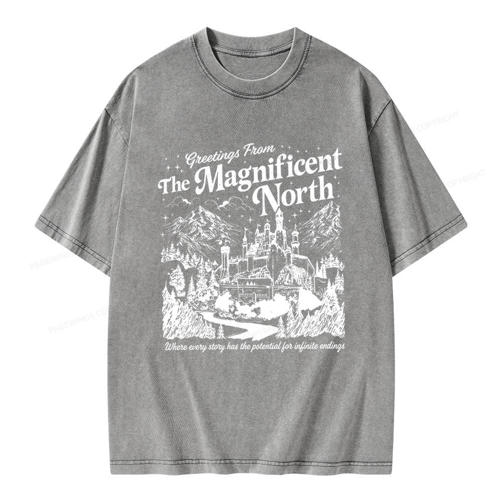 Pagewings Fantasy Reader Unisex Washed T-shirt