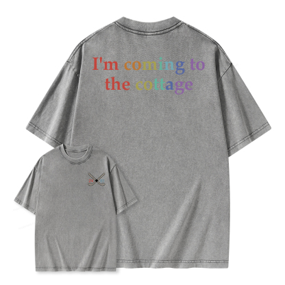 Pagewings I'm Coming To The Cottage Unisex Washed T-shirt