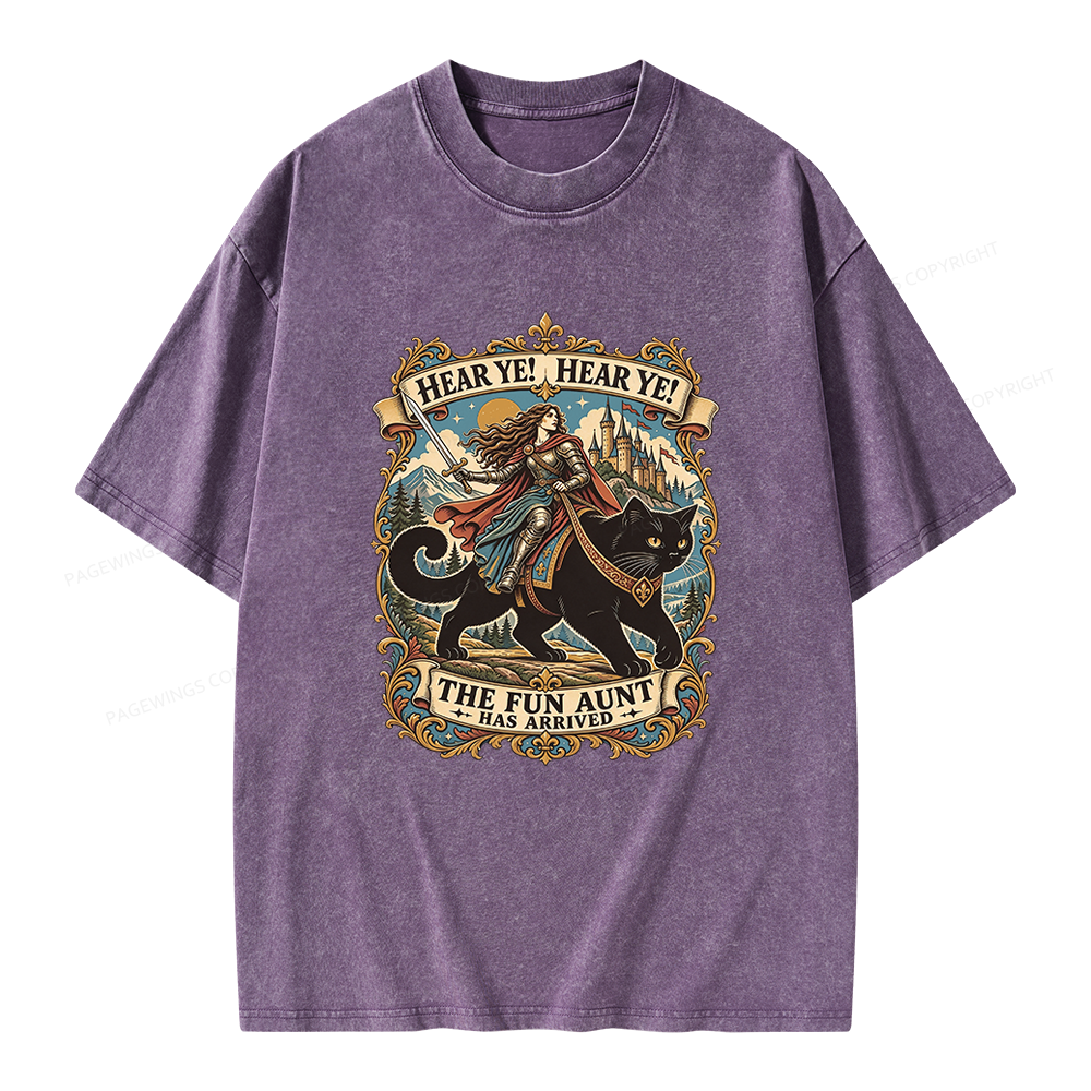 Pagewings Knight Riding Unisex Washed T-shirt