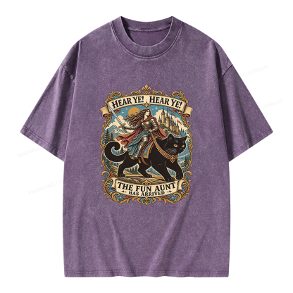 Pagewings Knight Riding Unisex Washed T-shirt