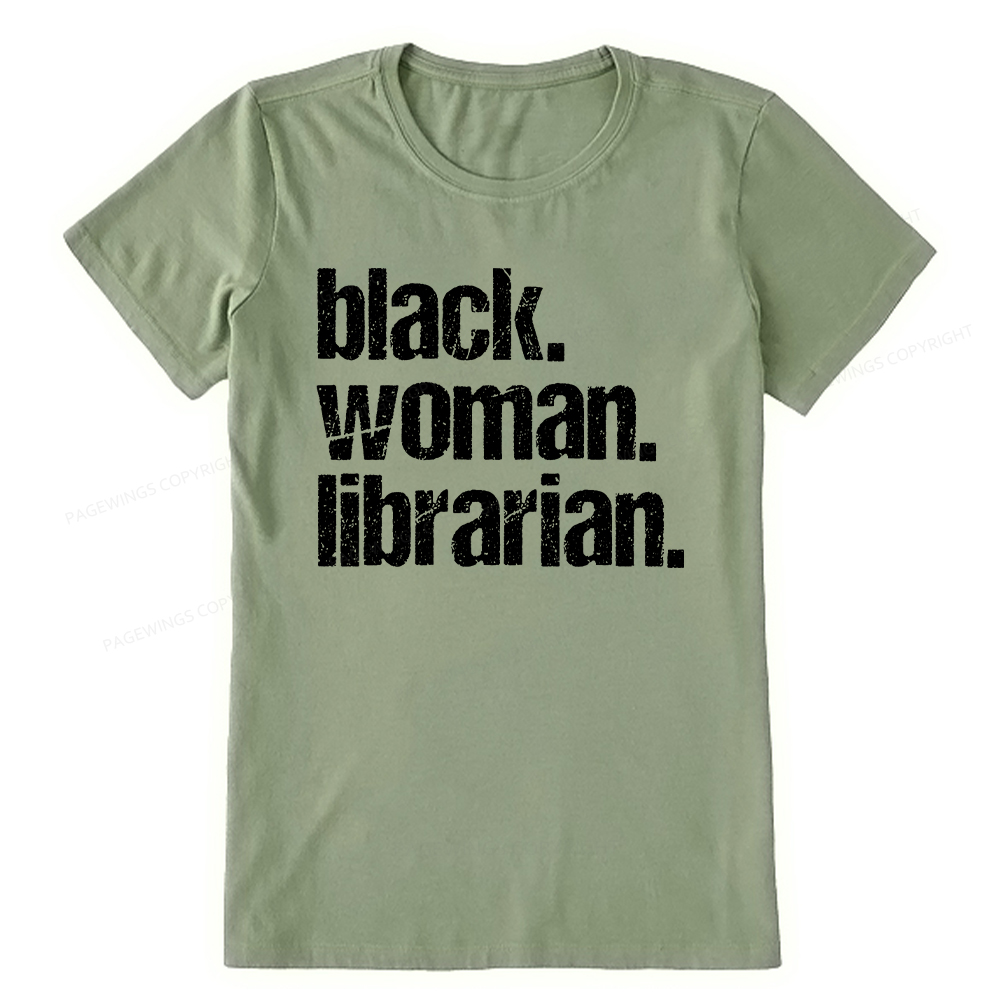 Pagewings Black Woman Librarian Unisex Classic T-shirt