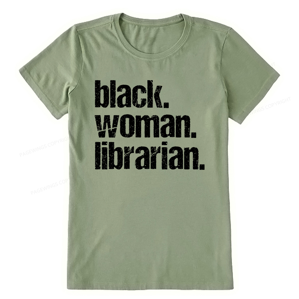 Pagewings Black Woman Librarian Unisex Classic T-shirt