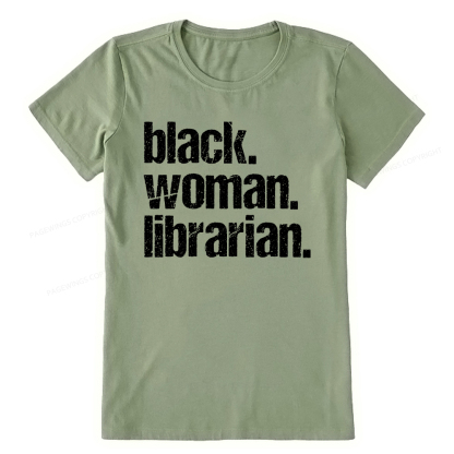 Pagewings Black Woman Librarian Unisex Classic T-shirt